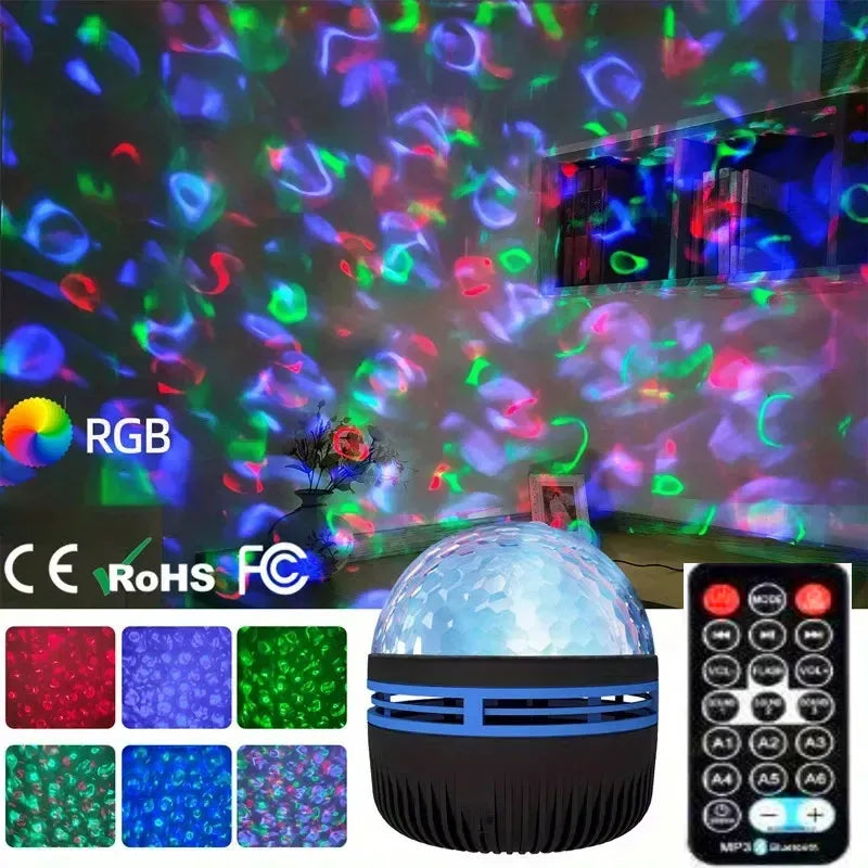 Water Wave & Starry Sky Projector – Dreamy Room Decor & Sleep Aid Night Light