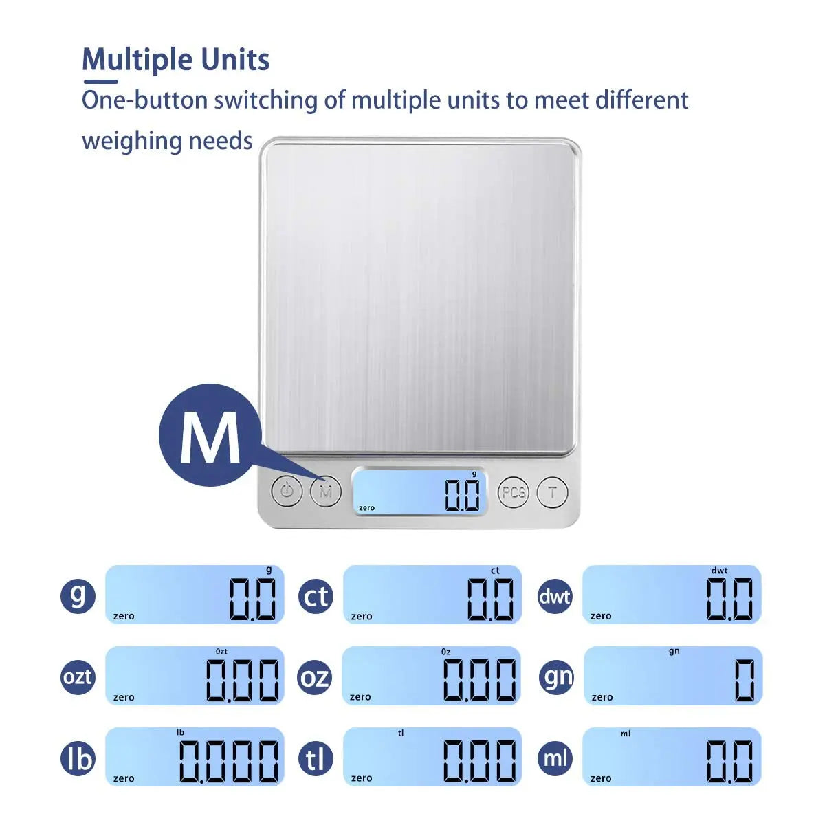 3kg Digital Kitchen & Jewelry Scale – High Precision Gram & Oz Weighing with LCD Display