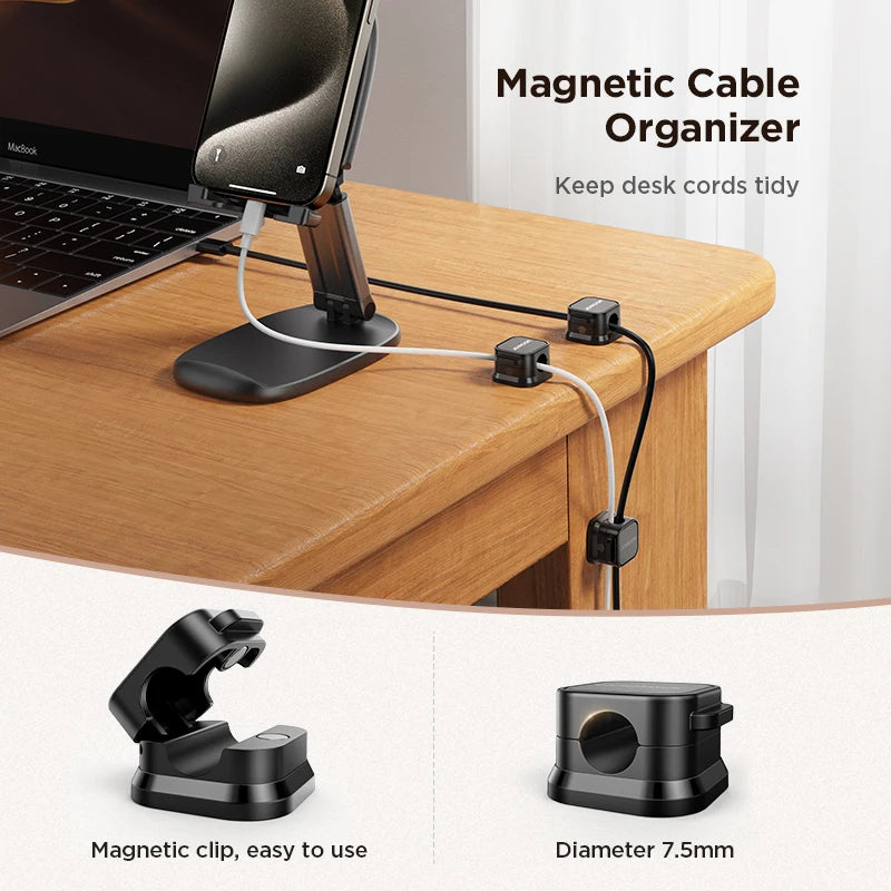 Magnetic Cable Clips – Joyroom Adjustable Cord Holder & Wire Organizer