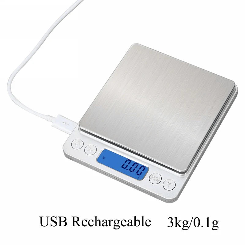 3kg Digital Kitchen & Jewelry Scale – High Precision Gram & Oz Weighing with LCD Display