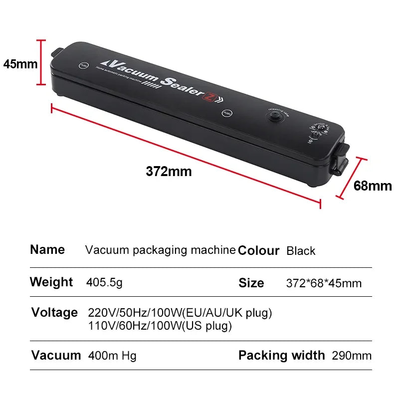 Portable Food Vacuum Sealer – Keep Food Fresh Longer with Air-Tight Packaging