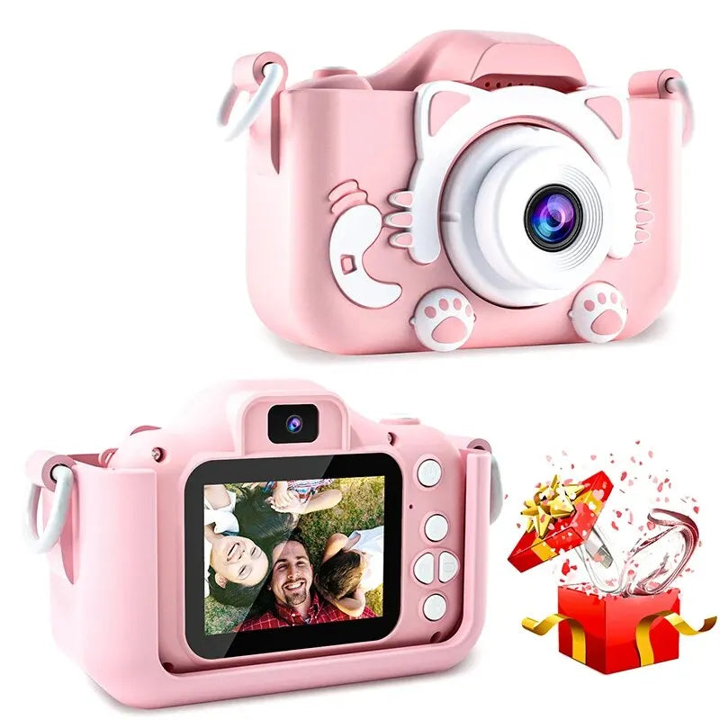 Kids Digital Camera – 1080P HD Rechargeable Toy Camera with Silicone Case, Dual Lens, 8X Zoom & Fun Filters – Perfect Gift for Boys & Girls