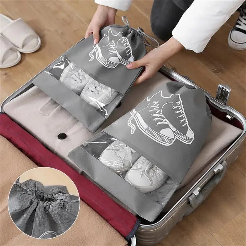 Waterproof Shoe Storage Bags – Portable & Breathable Travel Organizer (5/10pcs)