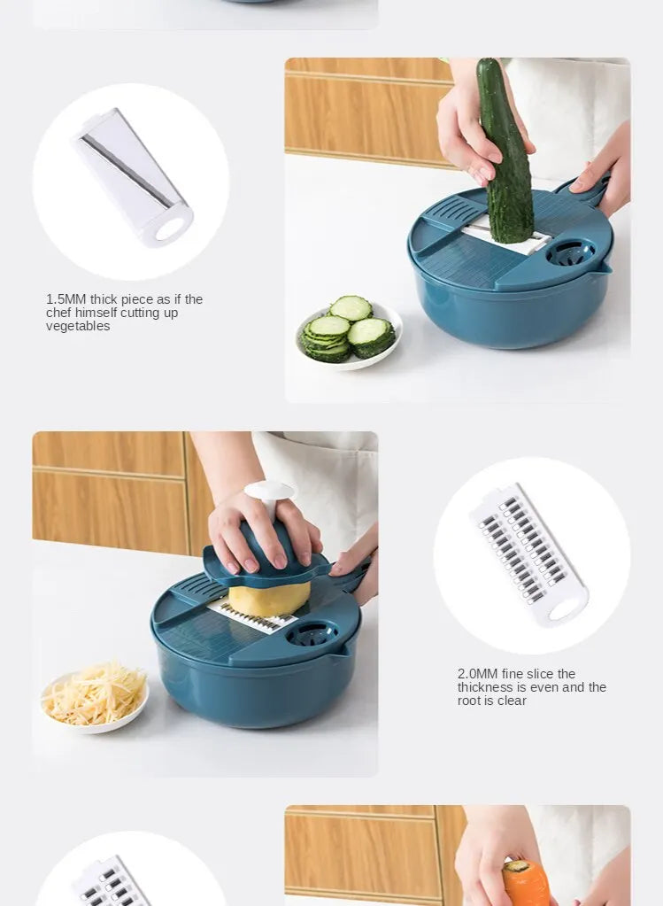 Handheld Vegetable Shredder – Manual Grater & Chopper for Quick Salad Prep