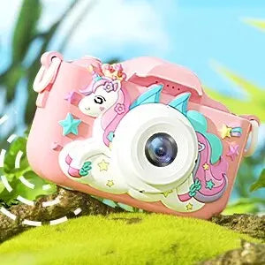 Kids Digital Camera – 1080P HD Rechargeable Toy Camera with Silicone Case, Dual Lens, 8X Zoom & Fun Filters – Perfect Gift for Boys & Girls