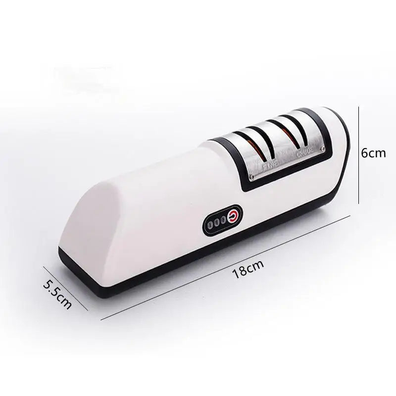 Multifunctional Electric Knife Sharpener – 4-Gear Automatic Sharpening for Kitchen Knives & Scissors