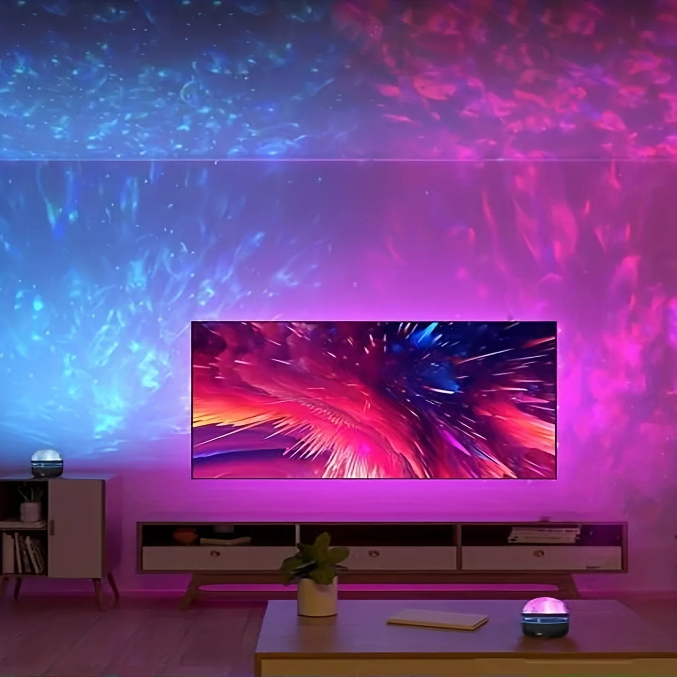 Water Wave & Starry Sky Projector – Dreamy Room Decor & Sleep Aid Night Light