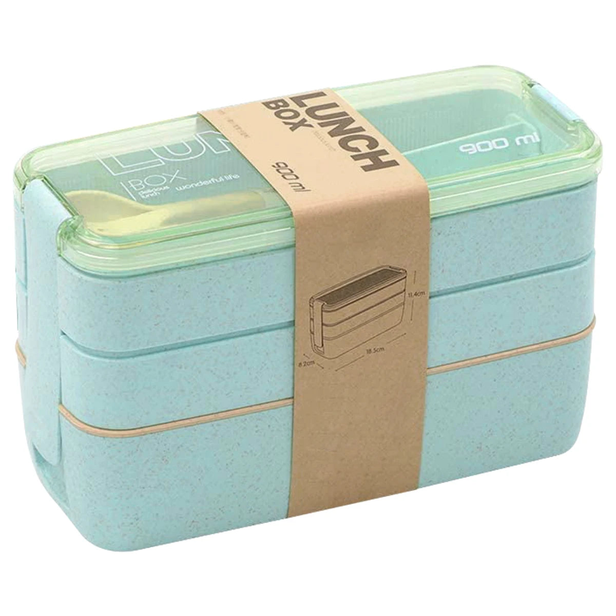 900ml Stackable Bento Lunch Box – Leak-Proof & Portable Food Storage Container