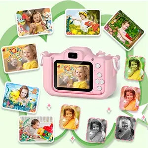 Kids Digital Camera – 1080P HD Rechargeable Toy Camera with Silicone Case, Dual Lens, 8X Zoom & Fun Filters – Perfect Gift for Boys & Girls