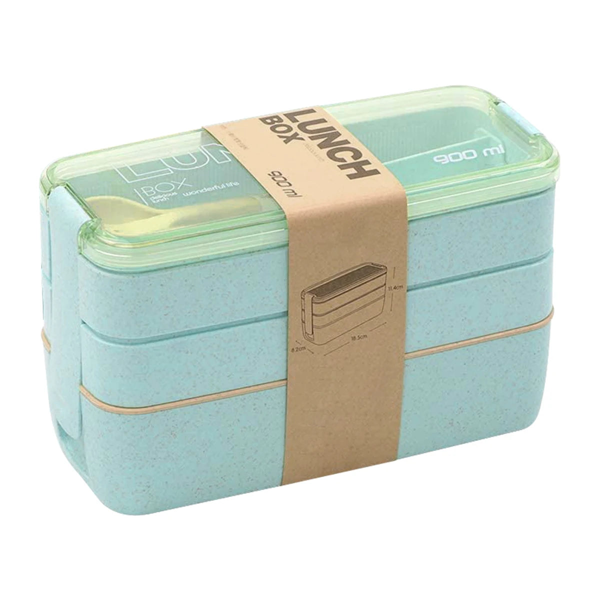 900ml Stackable Bento Lunch Box – Leak-Proof & Portable Food Storage Container