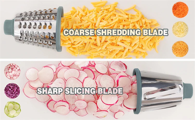 3-in-1 Rotary Cheese Grater – Versatile Manual Vegetable & Nut Shredder