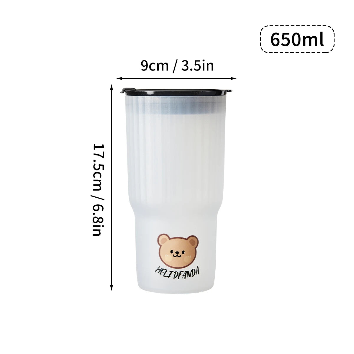 Cute Bear Water Bottle – Large Capacity, Leak-Proof & Travel-Friendly