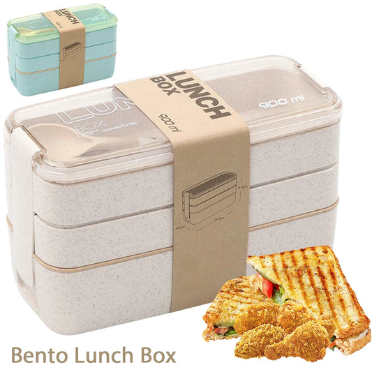 900ml Stackable Bento Lunch Box – Leak-Proof & Portable Food Storage Container