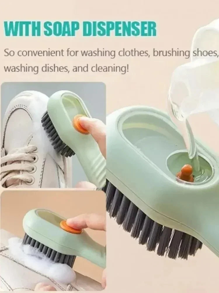 Multifunction Cleaning Shoe Brush Soft Automatic Liquid Shoe Brush Long Handle Liquid Clothes Brush Household Cleaning Tools