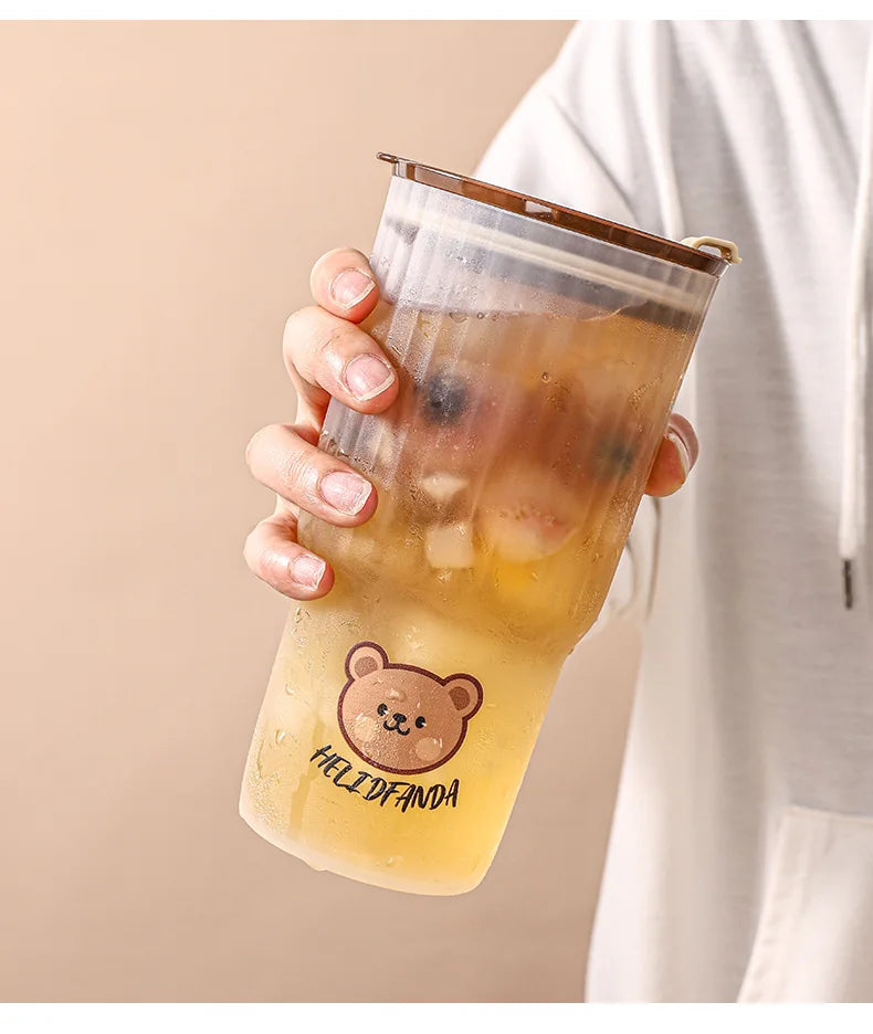 Cute Bear Water Bottle – Large Capacity, Leak-Proof & Travel-Friendly