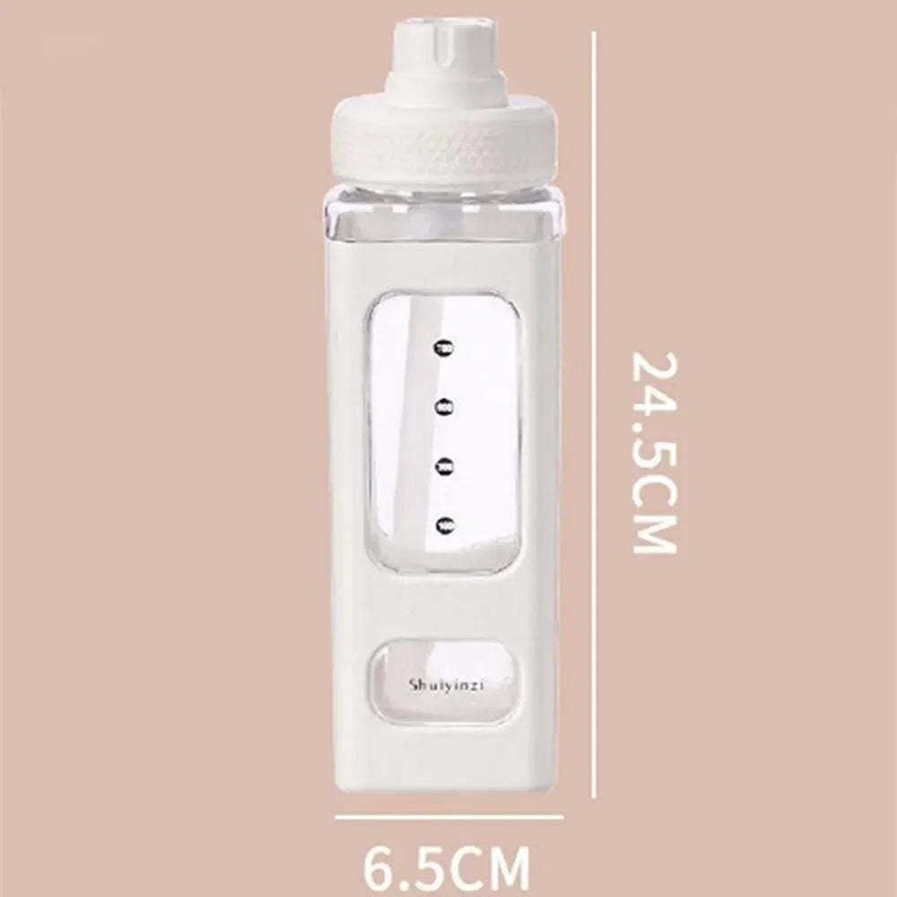 700ml Cute Bear Water Bottle – BPA-Free with Straw & Leak-Proof Design