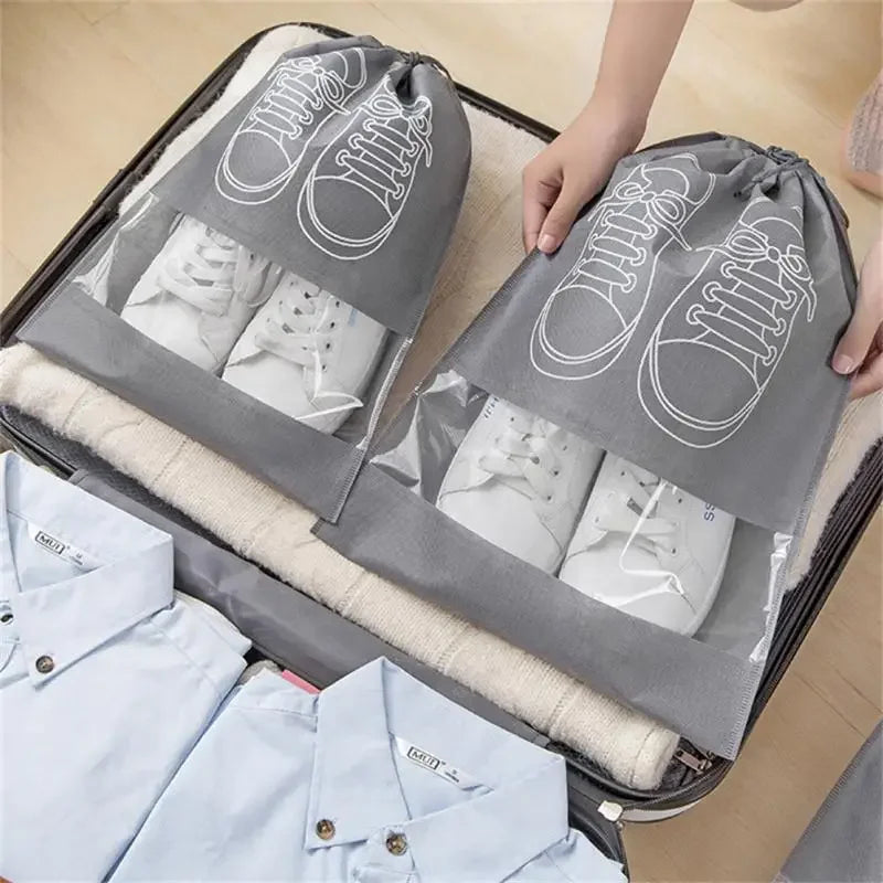 Waterproof Shoe Storage Bags – Portable & Breathable Travel Organizer (5/10pcs)