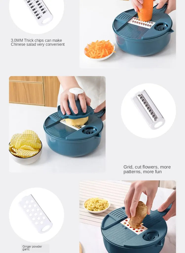 Handheld Vegetable Shredder – Manual Grater & Chopper for Quick Salad Prep