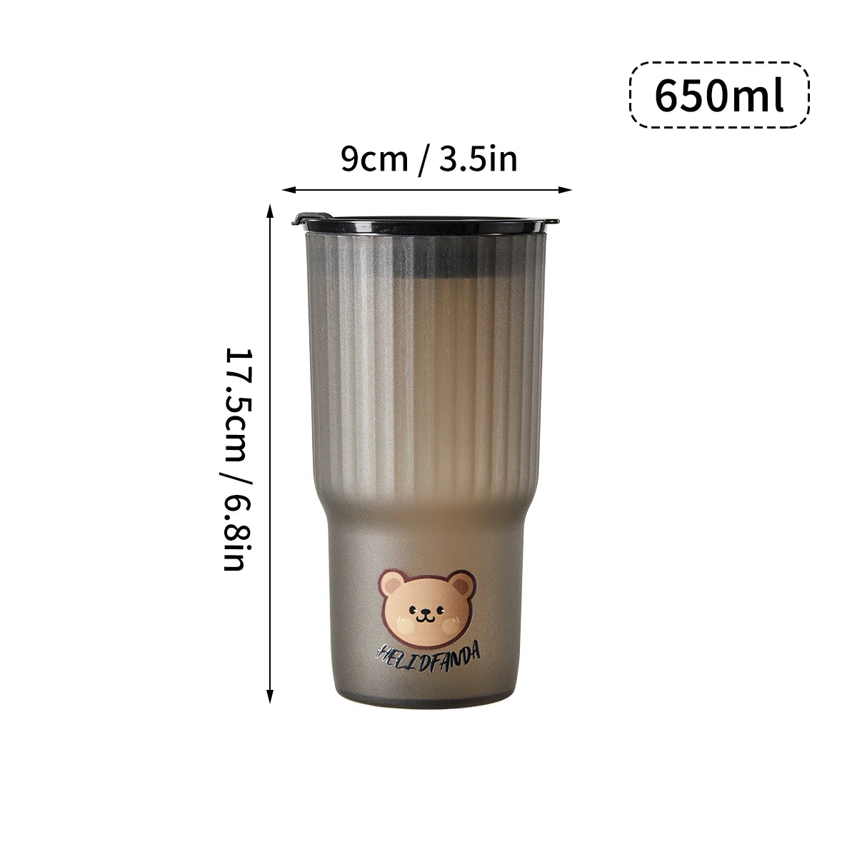 Cute Bear Water Bottle – Large Capacity, Leak-Proof & Travel-Friendly