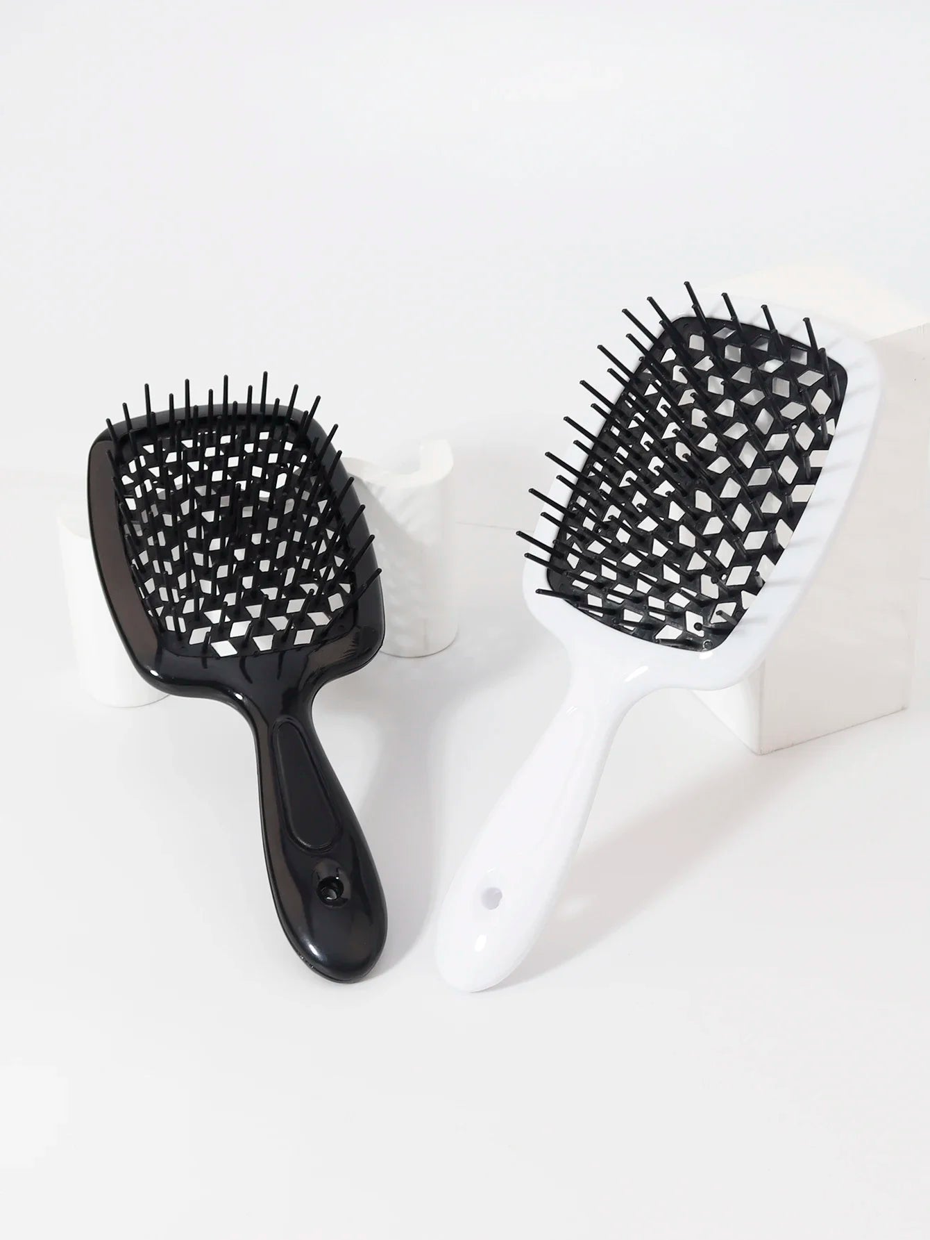 Hollow Hair Brush Set – Scalp Massage & Wet Roll Comb for Fluffy Hair Styling