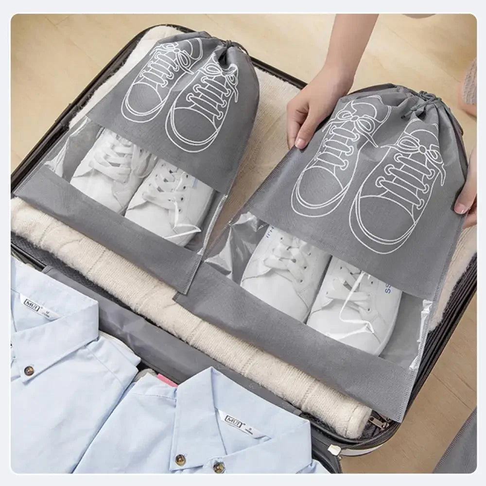 Waterproof Shoe Storage Bags – Portable & Breathable Travel Organizer (5/10pcs)