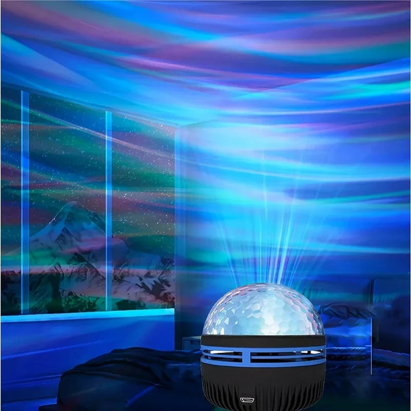 Water Wave & Starry Sky Projector – Dreamy Room Decor & Sleep Aid Night Light