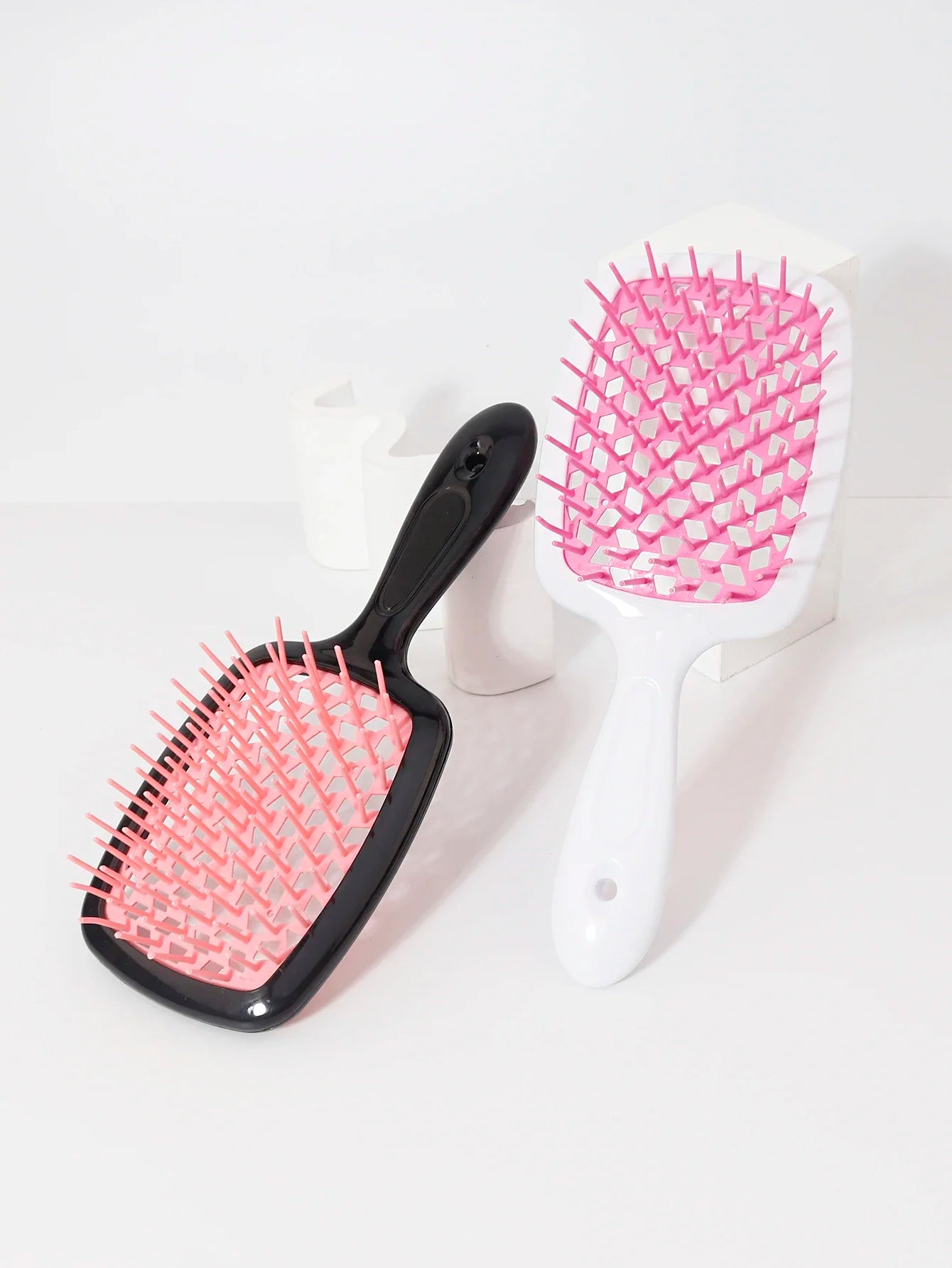 Hollow Hair Brush Set – Scalp Massage & Wet Roll Comb for Fluffy Hair Styling